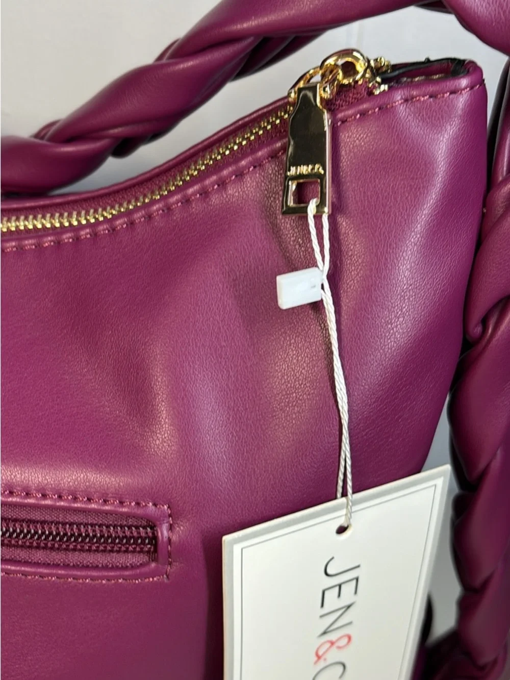 New Delilah Vegan Knotted Hobo bag Jen & Co.